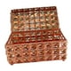 thumbnail image 4 of Joyero de cristal con tapa, organizador portátil para collares y baratijas. Oro rosa, 4 of 9