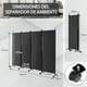 thumbnail image 3 of Biombo de 4 Paneles Costway Separador de Habitaciones 225 x 30 x 173 cm Gris oscuro, 3 of 10