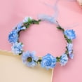 thumbnail image 6 of URTERYSER Flower Headbands Women Bride Flower Crown For Wedding Party Supply Floral Garlands Crown Hair Wreath Floral Headbands Red, 6 of 8