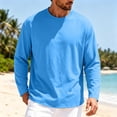thumbnail image 2 of YODETEY Men’s Crew Neck Long Sleeve T‑Shirt, Stretch Moisture Wicking Active Shirts,Size S-3XL, 2 of 6
