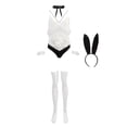 thumbnail image 2 of de Disfraces de , Diadema de , Collar Gargantilla, Lentejuelas, Medias de Malla y Muñequera Salvador Traje de conejo Cosplay, 2 of 10