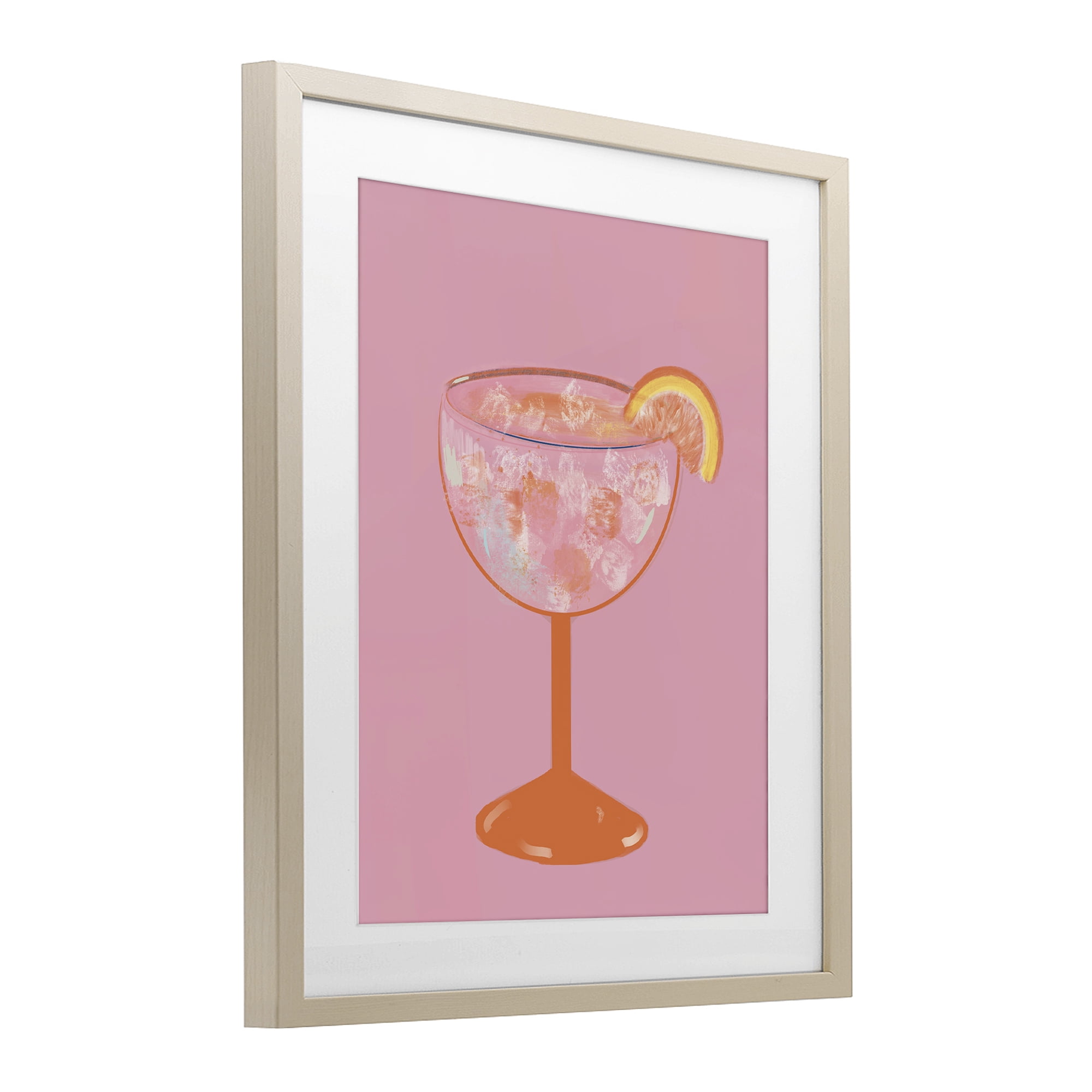 Stupell Industries Paloma Glass over Pink Birch Framed Print Under Glass, design by Robin Maria