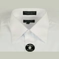 thumbnail image 4 of Mens Milani dress shirt cotton Blend easy wash long sleeves white French Cuffs, 4 of 6