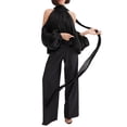 thumbnail image 2 of Womens Off Shoulder Halter Neck Long Sleeve Blouse Versatile and Elegant Commute Top, 2 of 8