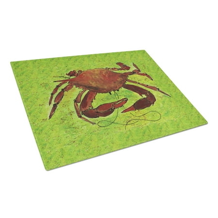 

Caroline s Treasures Crab Glass Cutting Board Large