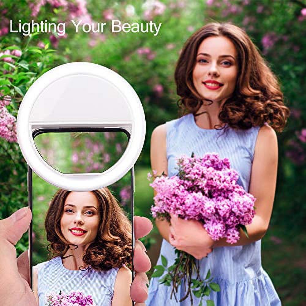Whellen Selfie Ring Light with 36 LED for Phone/Tablet/iPad Camera [UL Certified] Portable Clip-on Fill Round Shape Light-White - image 2 of 3