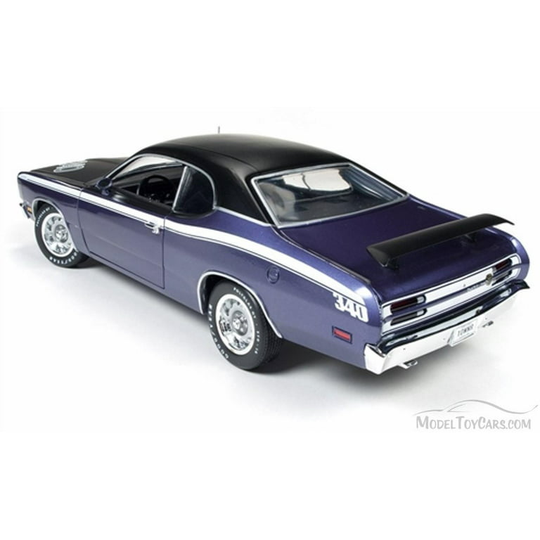 1971 Plymouth Duster 340 Hard Top, Purple with Black - Auto World ERTL  AMM1052 - 1/18 scale diecast model car