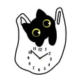thumbnail image 3 of Reloj de Pared con Diseño de Gato, Movimiento Silencioso, Números Arábigos, Acrílico, Ideal para El Aula, La Oficina, La Habitación de Los Niños, El H, 3 of 10
