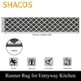 thumbnail image 2 of Alfombra SHACOS, 60 x 305 cm, antideslizante, lavable, color gris oscuro, 2 of 8