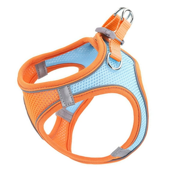 NICEXMAS Orange Puppy Vest Leash with Breathable Wear Resistant Material for Pet Walking and Outdoor Use