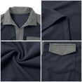 thumbnail image 7 of CLOISE Mens T Shirts Long Sleeve Big and Tall Tops with Pockets 1/4 Zip Collared Casual Pullover Solid Color Blouses Navy, 7 of 7
