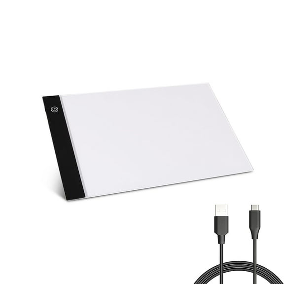 LHNFT Portable A5 LED Copy Board Light Tracing Box, Ultra-Thin Adjustable USB Power LED Table Trace Light Pad for Tattoo Drawing, Streaming, Sketching, Animation, Stenciling