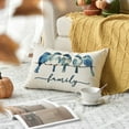 thumbnail image 5 of Sm:)e Home Sweet Home Bluebird Family Watercolor Throw Pillow Cover, 12 x 20 Inch Blue Cushion Case Decoration for Sofa Couch, 5 of 7