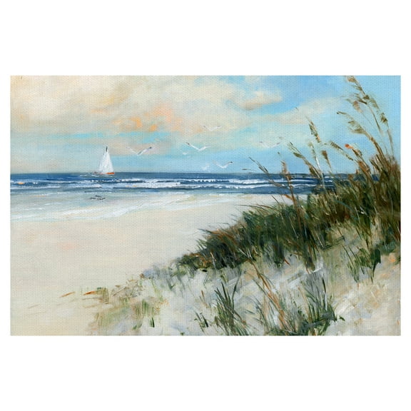 Fine Art Canvas Oak Island Sunrise Beach Sail by Sally Swatland Canvas Art Print