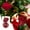 Red, variant on Gqtwoy 2Pcs Christmas Balls Set Decorative Ornaments for Tree Hanging, Flocking Xmas Decorations, 10cm Boutique Balls for Home Decoration, Holiday Festive Decor