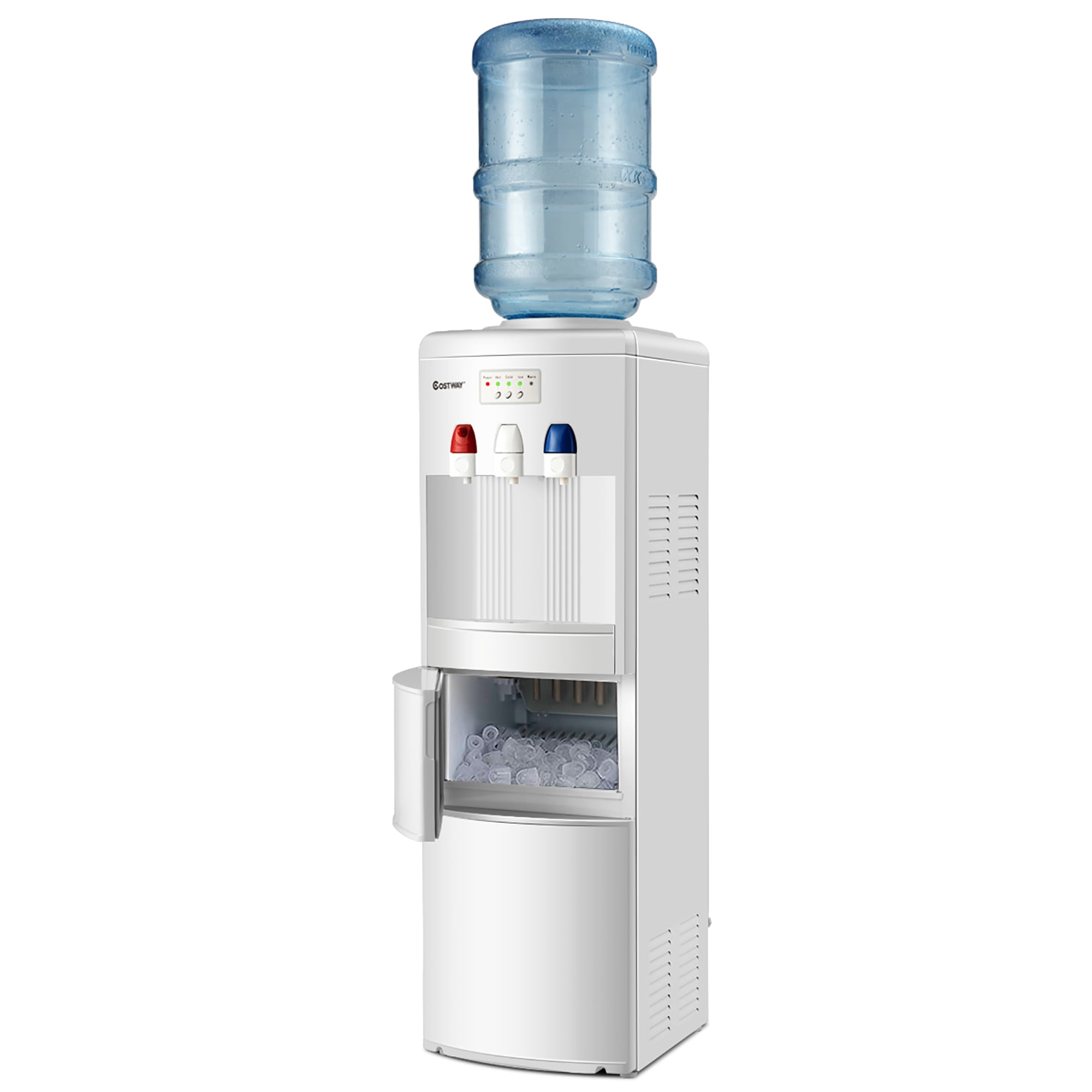 Costway Top Loading Water Dispenser BuiltIn Ice Maker Machine White