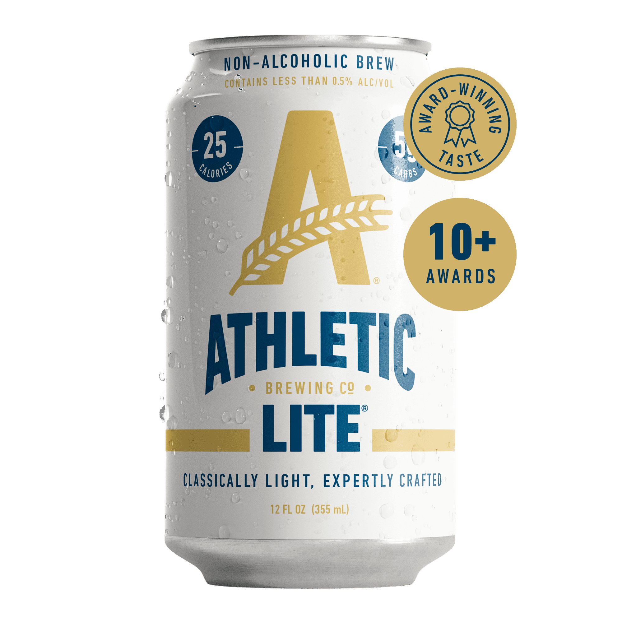 Athletic Brewing Company Athletic Lite, Light Non-Alcoholic Beer, 6 pack, 12 fl oz, <0.5% ABV
