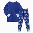 thumbnail image 5 of NOLDARES 2 Piece Toddler Baby Boy Fall Winter Clothes Long Sleeve Sweatshirt Tops Elastic Waist Pants Cute Print Outfits Clothing Set(Blue,2-3 Y), 5 of 6
