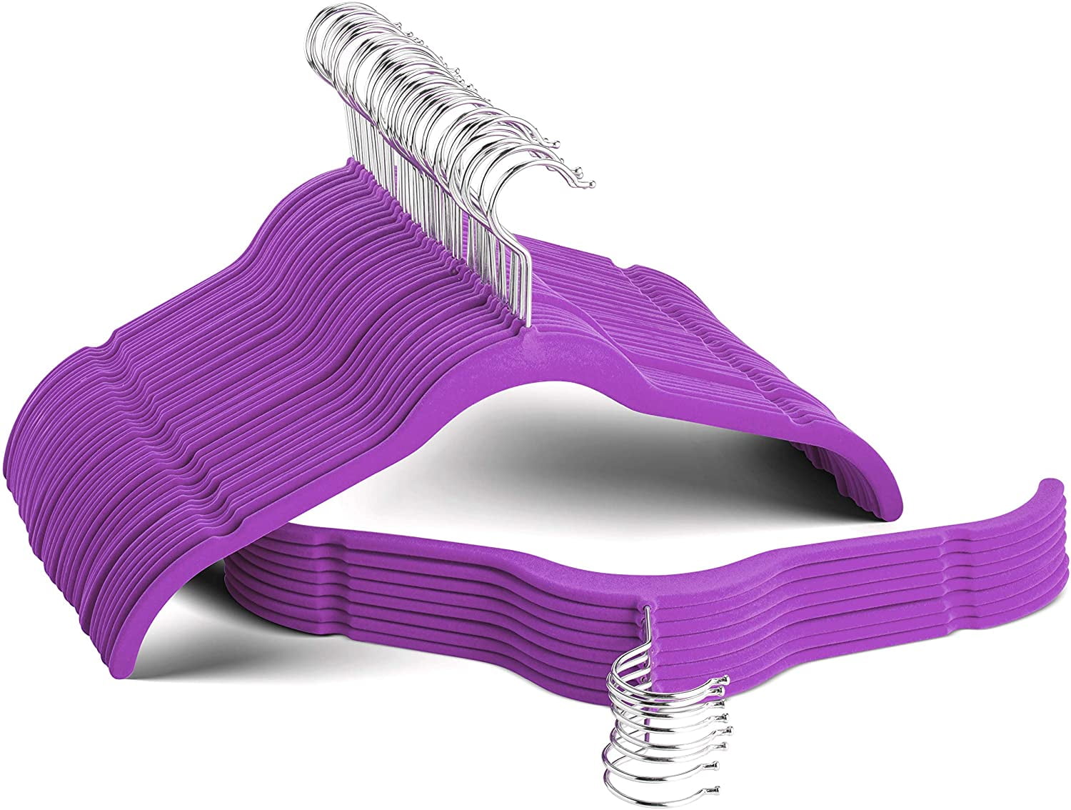 Premium Velvet Shirt Hangers (50 Pack) Non Slip Clothes Hangers, Ultra