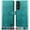 Blue Green, variant on SUANPOT For Samsung Galaxy S25 Wallet Case with RFID Blocking Credit Card Holder,Light Brown