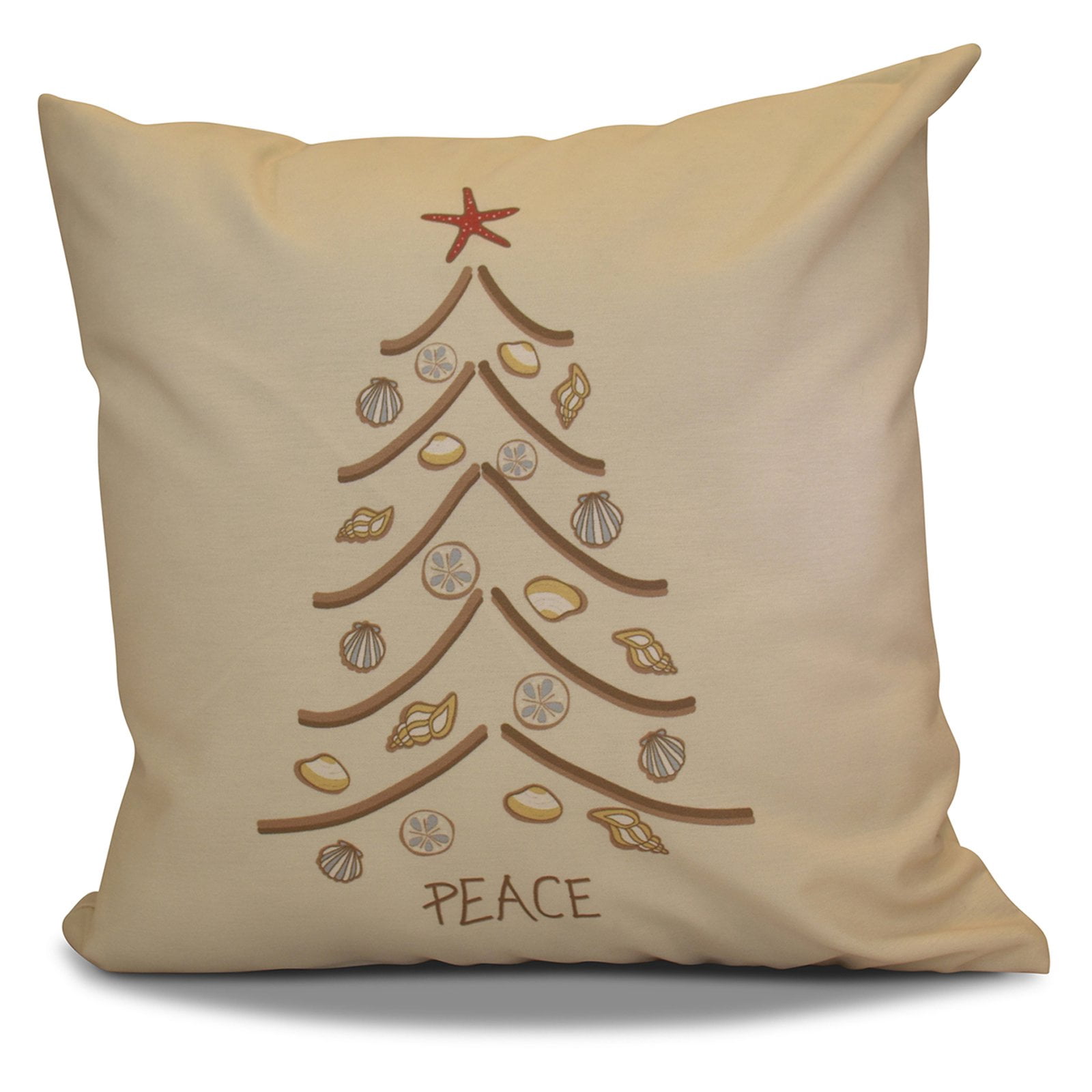 Simply Daisy 16" x 16" Sand Tree Geometric Print Pillow