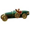 Alexander Taron Old Fashioned Race Car Collectible Wind Up Tin Toy - 7" - Green and Yellow