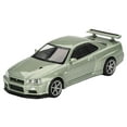 thumbnail image 2 of Nissan Skyline GT-R (R34) V-Spec II Nur RHD (Right Hand Drive) Millenium Jade Metallic Ltd Ed 1/64 Diecast Model Car by Mini GT, 2 of 7