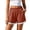 Red, variant on Lmueinov Womens Boho Shorts with Pockets 100% Cotton Elastic Waist Lace Tassel Trim Loose Fit 2026 Trendy Comfy Summer Beach Vacation Wear
