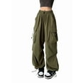 thumbnail image 2 of Pantalones Cargo para Mujer, Pantalones Casuales de Senderismo, Pantalones Holgados Y2K de Cintura Alta con Múltiples Bolsillos Verde S, 2 of 9