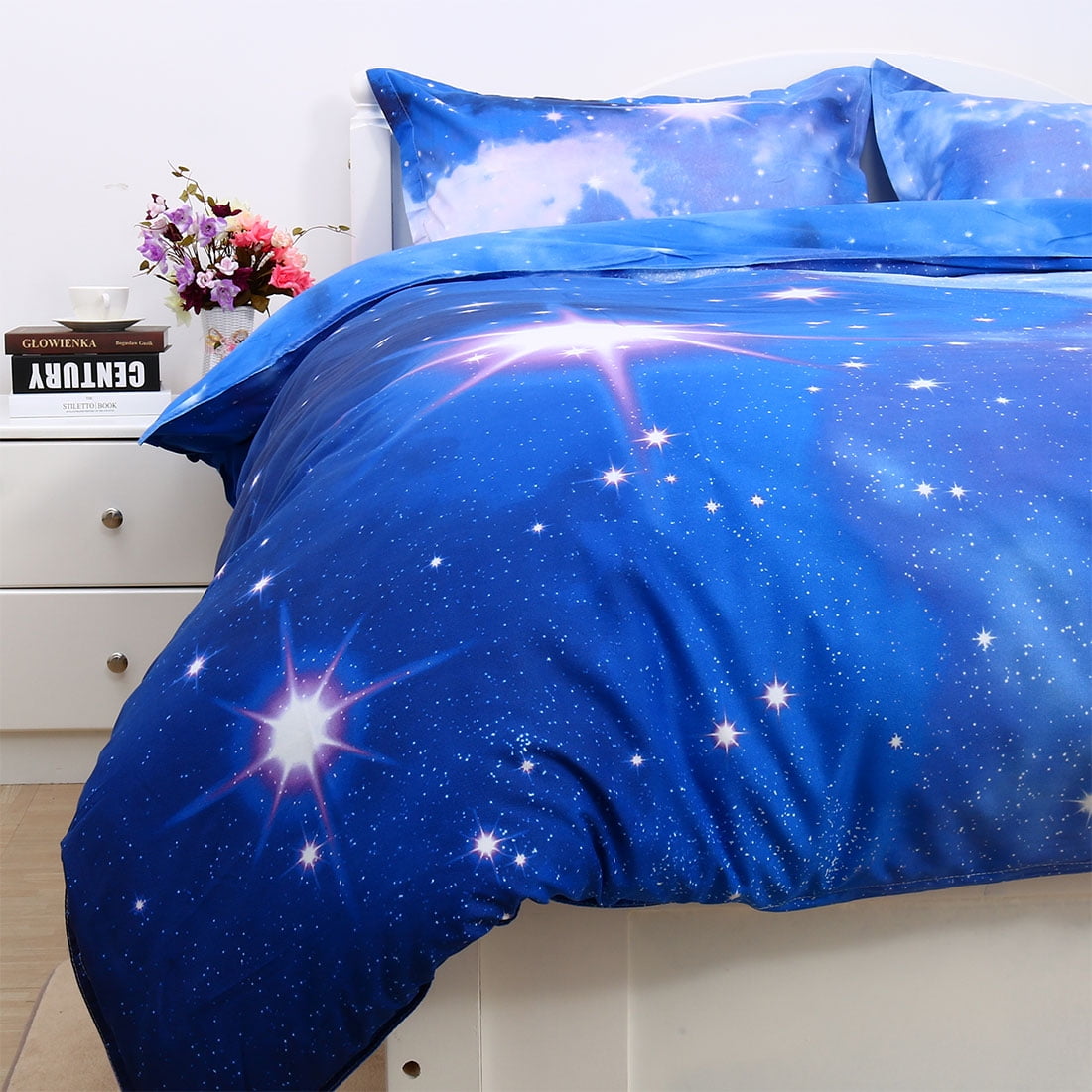 Shop for 3D Galaxy 4PCS Duvet Cover Set Outer Space Microfiber Source · Qty