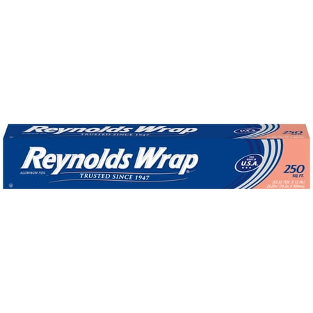 Reynolds Wrap Standard Aluminum Tin Foil, 250 Square (Best Plastic Wrap Brands)