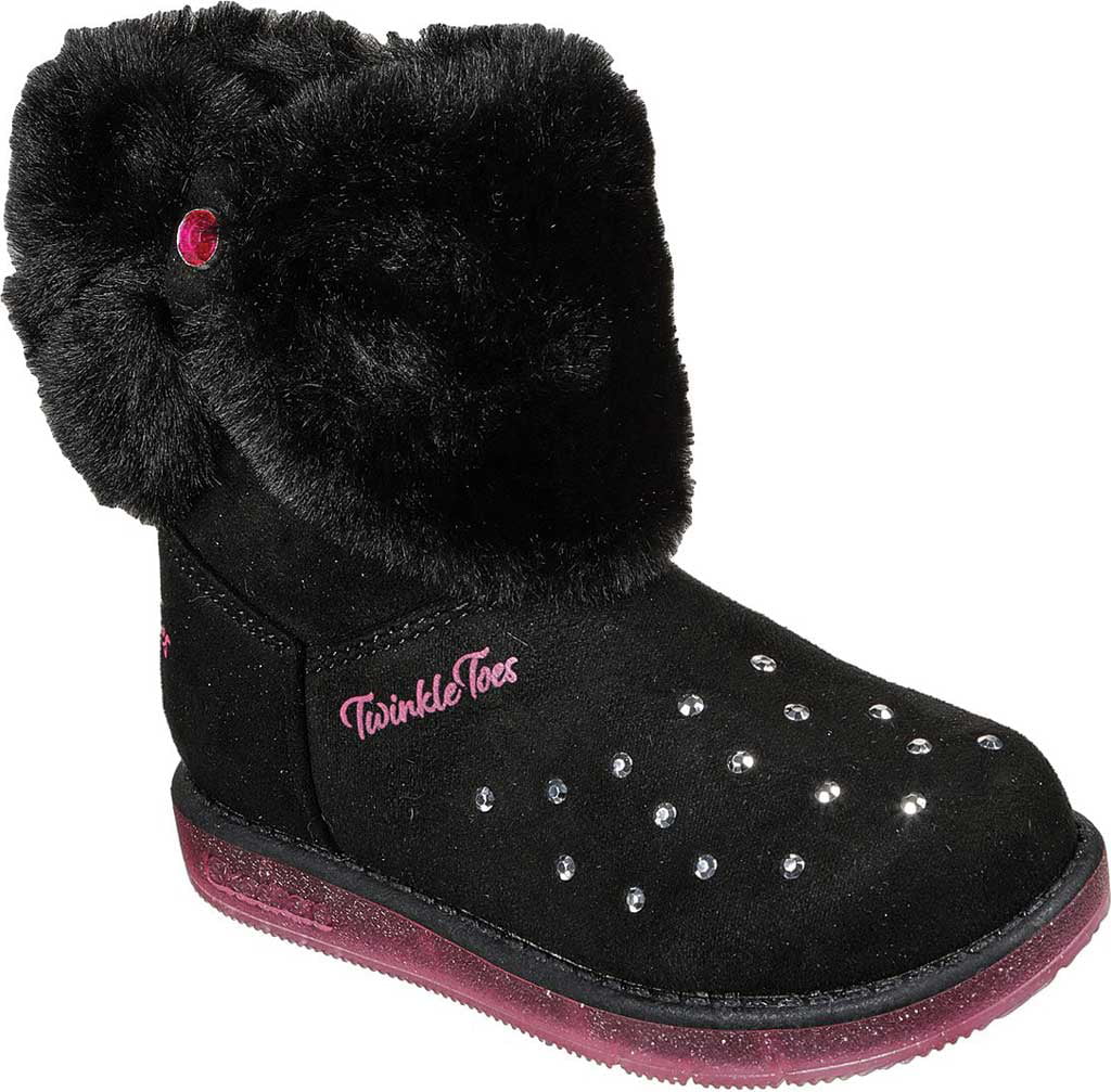 skechers twinkle toes boots black