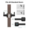 thumbnail image 4 of Hugolog Fingerprint Door Lock, Keyless Entry with Voice Prompt, RGB Light Reminder, Easy to Install for Home/Apartment/Office/Bedroom, Hotel, Black, 4 of 10