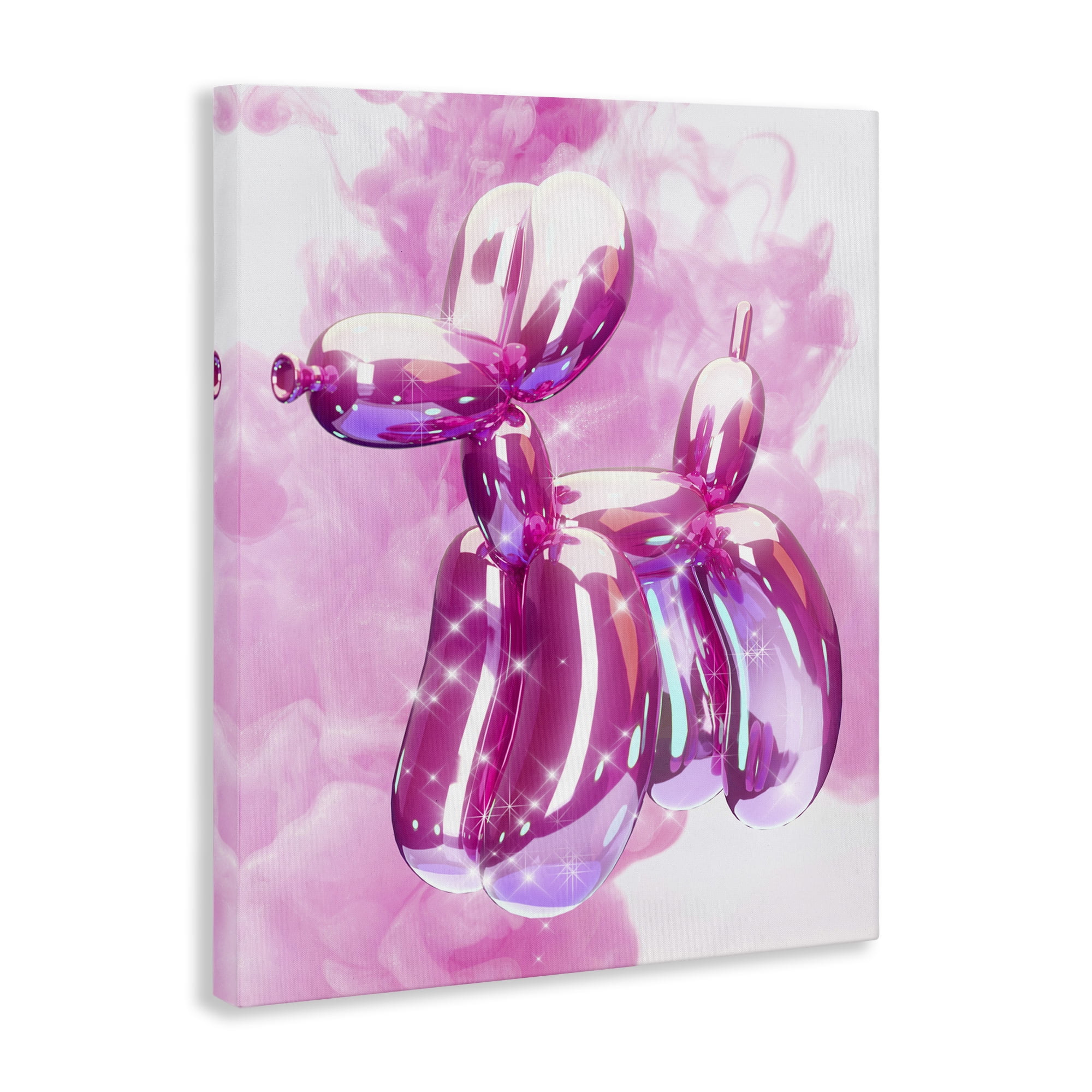 Stupell Industries Balloon Dog with Sparkle Abstract Painting Wrapped Canvas Art Print Wall Art, 36 x 48