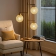 thumbnail image 7 of Benjara Fern 31" Table Lamp with 3 Orb Shades- Metal- Sand Chrome Finish, 7 of 7