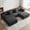 Black, variant on NNSNG 110"Sectional Couch for Living Room,5-Seater Boneless Couch,Modular Couch U-shaped Couch ,72 Hour Rebound,No Assembly Required,Grey