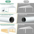 thumbnail image 4 of COBIZI 10x30ft Party Tent Heavy Duty, Wedding Tent, Event Tent for Parties, Carpas para Fiestas with 6 Removable Sidewalls, 10x30 Tent with Built-in Sandbag, UV50+, Waterproof, Carport, White, 4 of 9