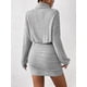 thumbnail image 3 of AUXDIO - Vestido de suéter con cuello alto para mujer, manga larga de farol, ajust 2025, mini vestido corto, 3 of 3