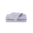 thumbnail image 4 of Truly Soft Pinstripe White and Navy Polyester 4-Piece King Sheet Set, stripe themed, for Men and Women, OEKO-TEX Certified Confidence, 4 of 6