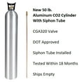 thumbnail image 4 of New 50 lb. Aluminum CO2 Cylinder CGA320 with Siphon Tube and Handle DOT Approved - Ships Empty, 4 of 4