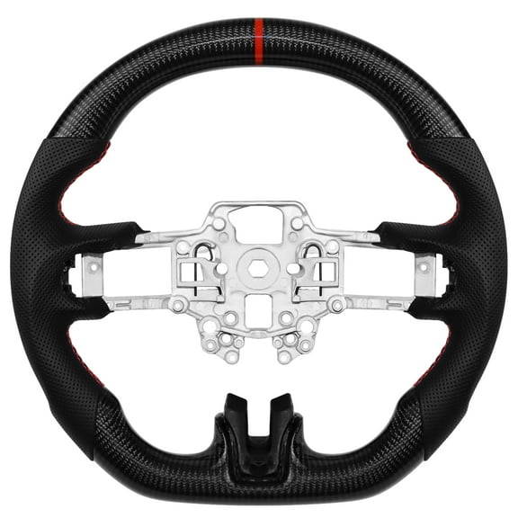 LOSCHEN Real Carbon Fiber Steering Wheel for Mustang EcoBoost/GT/Shelby GT350/GT350R 2018-2023