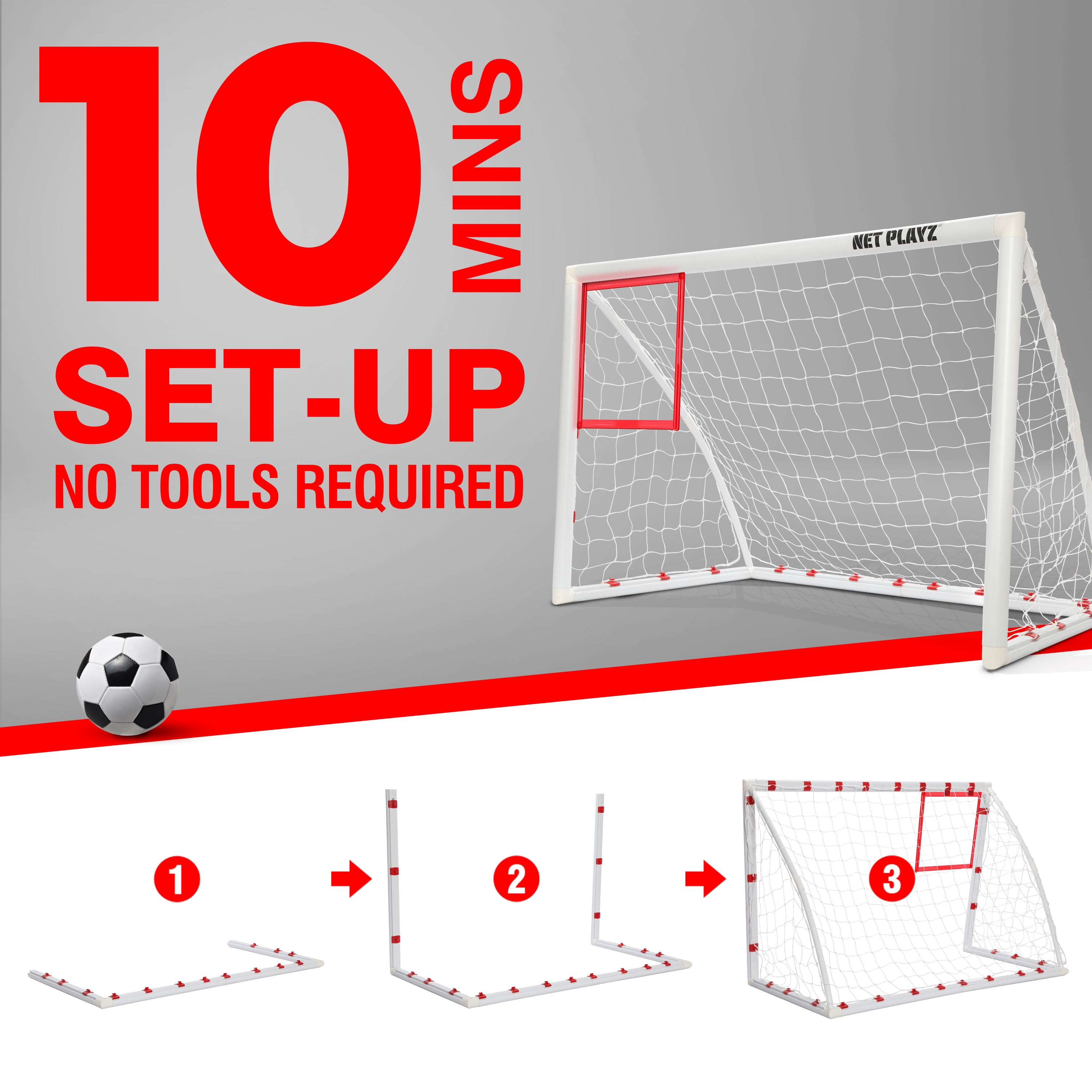 Soccer Goal for Backyard, Kids Soccer Net w/ Trainning Target 6'x4' High-Strength Fast Set-Up | Football Soccer Gifts for Age 3 4 5 6 7 8 9 10 11 12 13 14 Year Old Child Teens & Youth (Weatherproof)