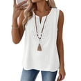 thumbnail image 3 of Cotton Linen Tank Tops，Workout Tank Tops Woman Beach Vacation Blouses Loose Fit Cami Summer Linen Tops For Women Summer 2026 Linen Tank Tops Running Tank Tops Linen Shirts For Women White L, 3 of 5
