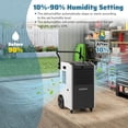 thumbnail image 4 of Costway 154 Pints Commercial Dehumidifier with Pump Drain Hoses for Basements Job Sites, 4 of 10