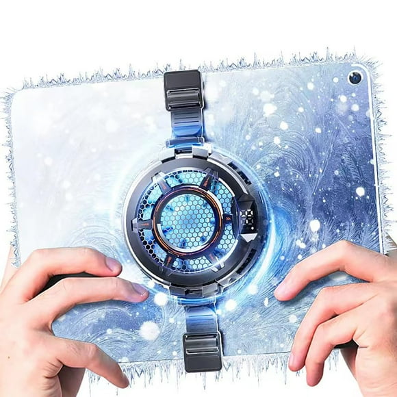 CX05 Refroidisseur Magnétique pour iPad avec Refroidissement Puissant de 30W, 3 Modes Réglables, Ventilateur à Lumière LED Contrôlé par Température et Boucle en Silicone Élastique pour une Fixation Stable – Idéal pour le Gaming, le Travail et Prolongé