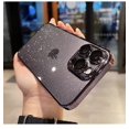 thumbnail image 1 of Luxury Electroplated Glitter Phone Case For IPhone 15 14 13 12 Pro Max  Clear Transparent Shockproof Hard Back Protective Cover, 1 of 7