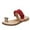 Red, variant on GERsome Women's Sandal Flat Sandals Toe Ring Slides Slip on Flip Flops
