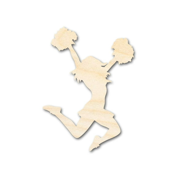 Unfinished Wood Cheerleader Silhouette 20" / 3/4"