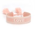 thumbnail image 1 of Sonducket Pulseras de amistad tejidas a mano con detalle de bordado de precisión con personaje bordado Ropa, zapatos y accesorios Miscelánea Amor rosa claro, 1 of 6