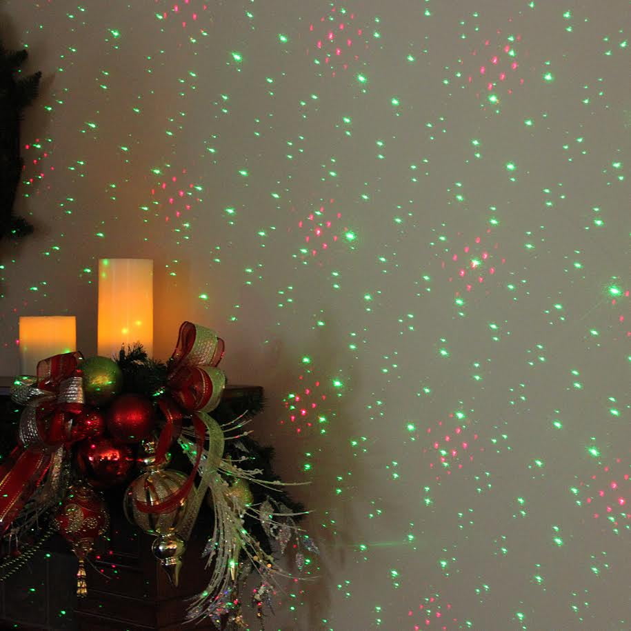 Sound Activated Dynamic Mini Christmas Laser Star Light Projector with